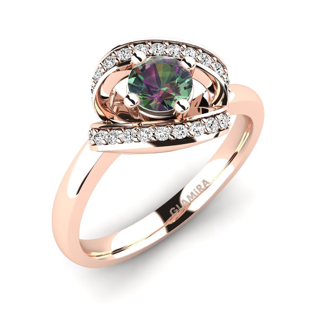 Rotgold 585 Mystic Topas Verlobungsring Kelly