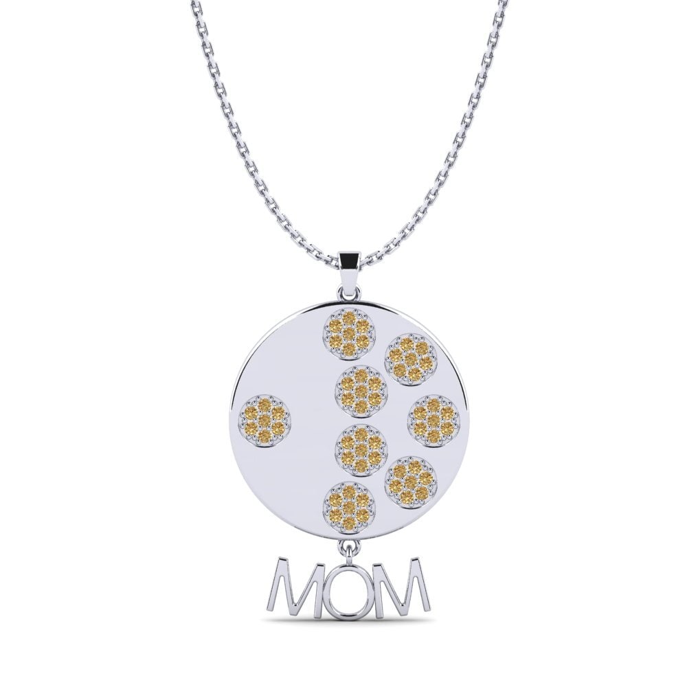 Weißgold 375 Brauner Diamant Damen anhänger Kelsi