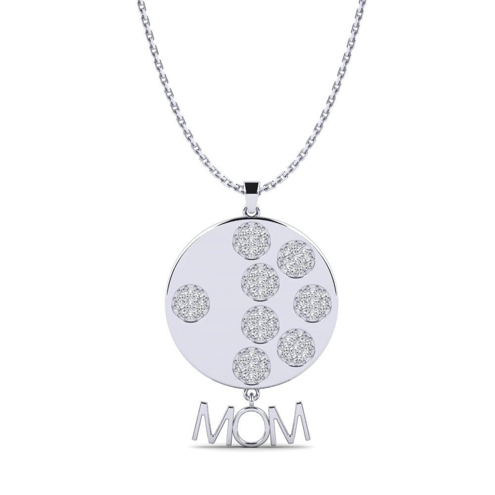 950 Palladium Labor-gezüchteter Diamant Damen anhänger Kelsi