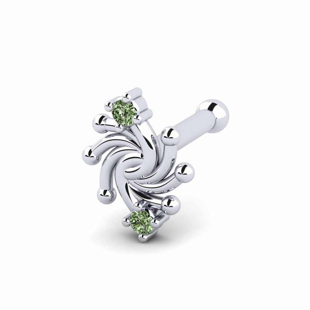 Groene Diamant Neus Pin Kempt