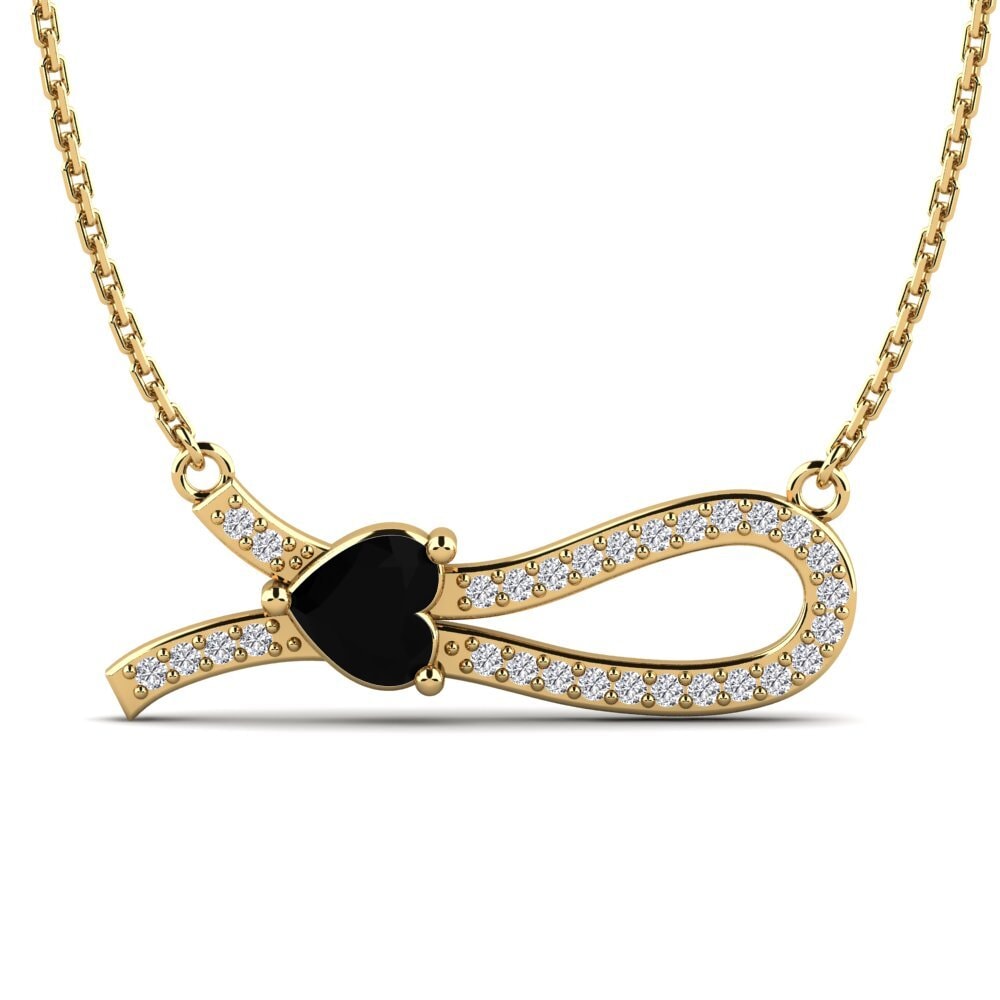 Heart Black Sapphire Women's Necklace Kenya