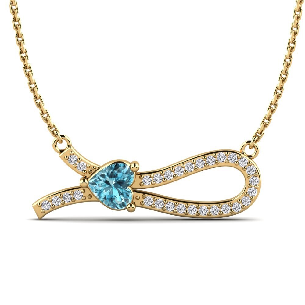 Blue Zircon Women's Necklace Kenya