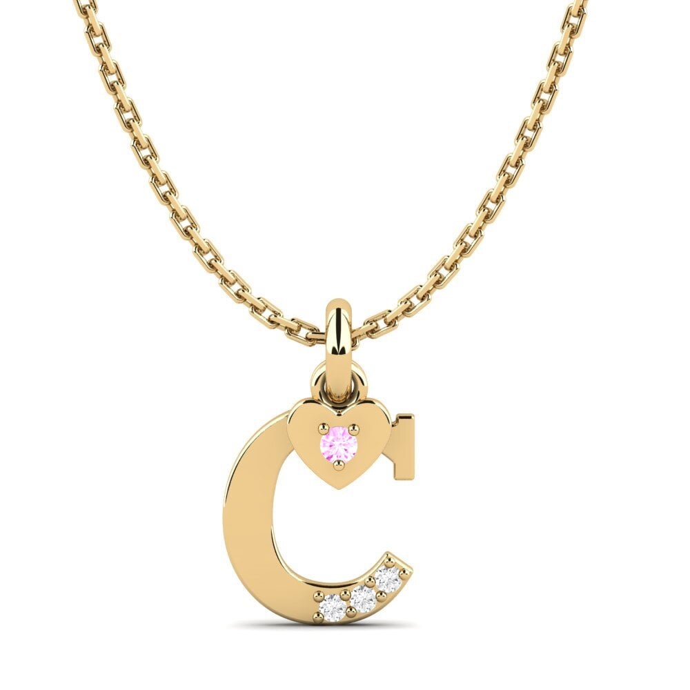 Pink Sapphire Kid's Pendant Kepolosan - C
