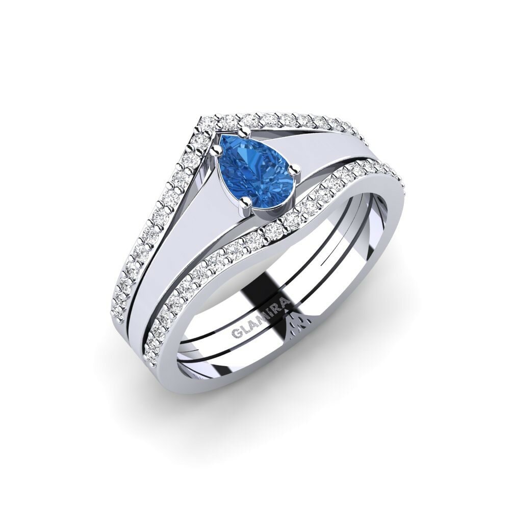 sapphire-zirconia แหวน Keros - SET