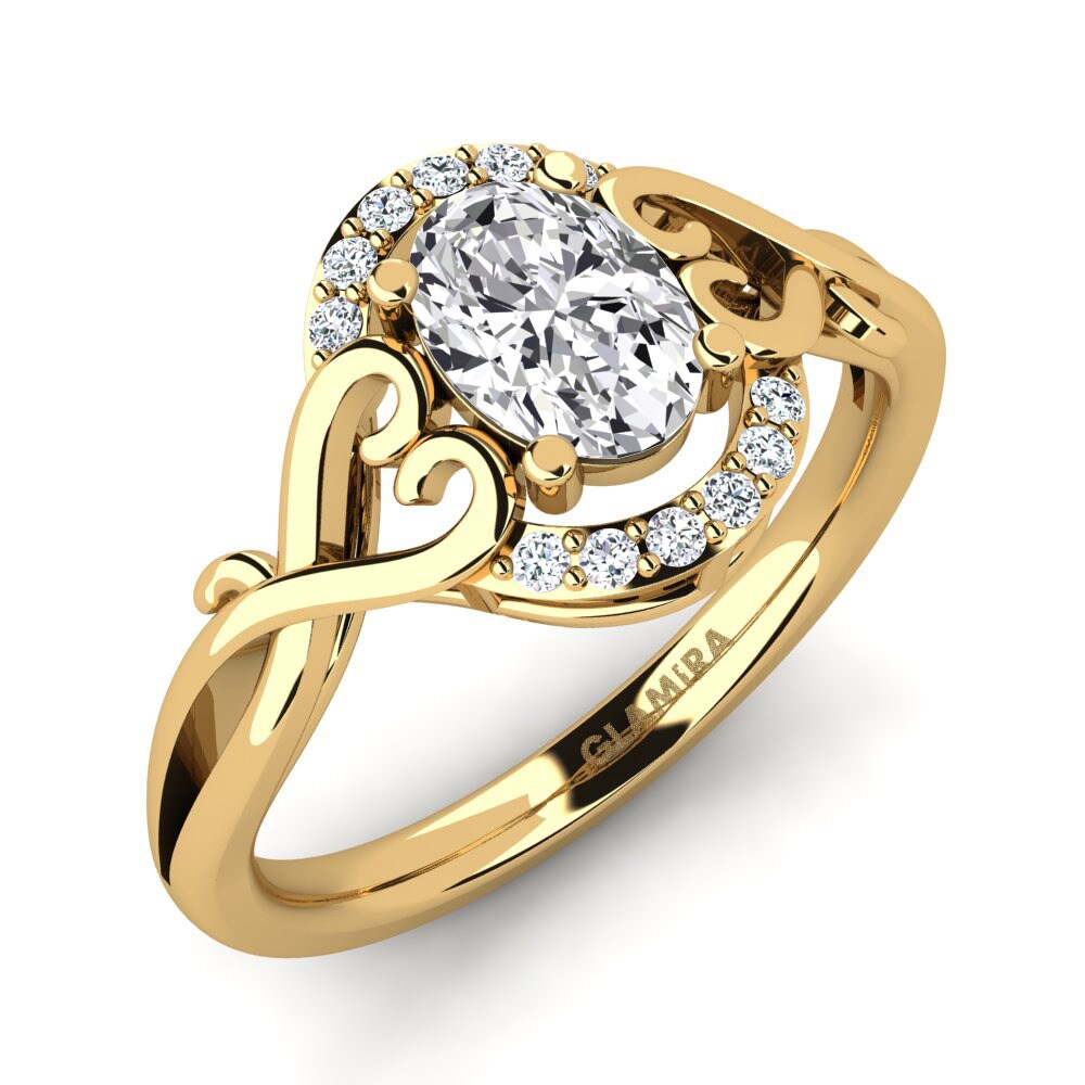 Side-Stone Engagement Rings Kerry 585 Yellow Gold Lab Grown Diamond