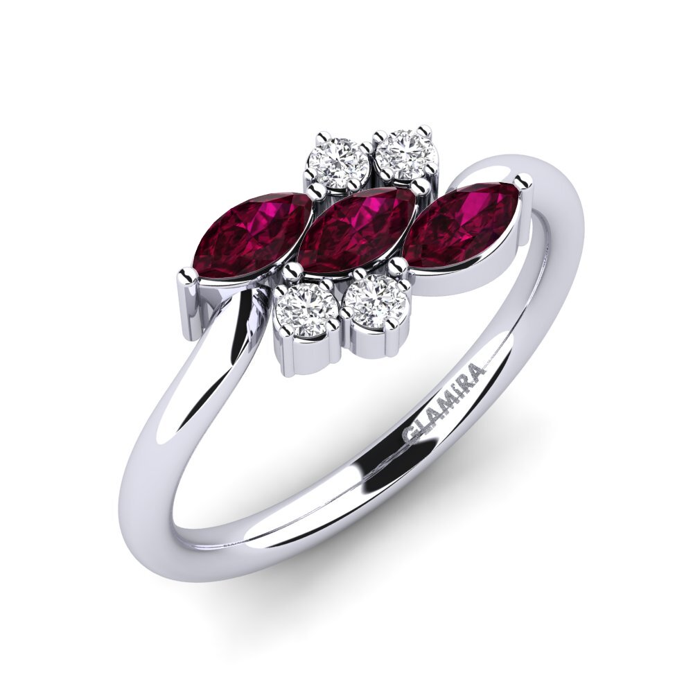 Marquise Rhodolite Garnet Engagement Ring Kersty