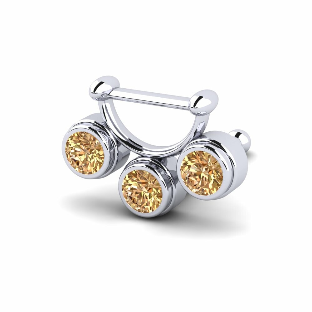 Bruine Diamant Neus Pin Keshet