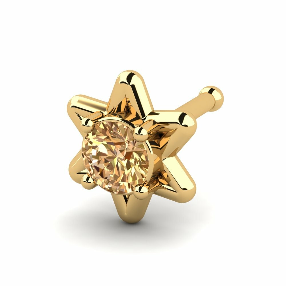 Bruine Diamant Neus Pin Kettler