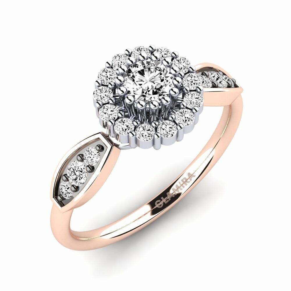 18k Rose & White Gold Engagement Ring Keturah