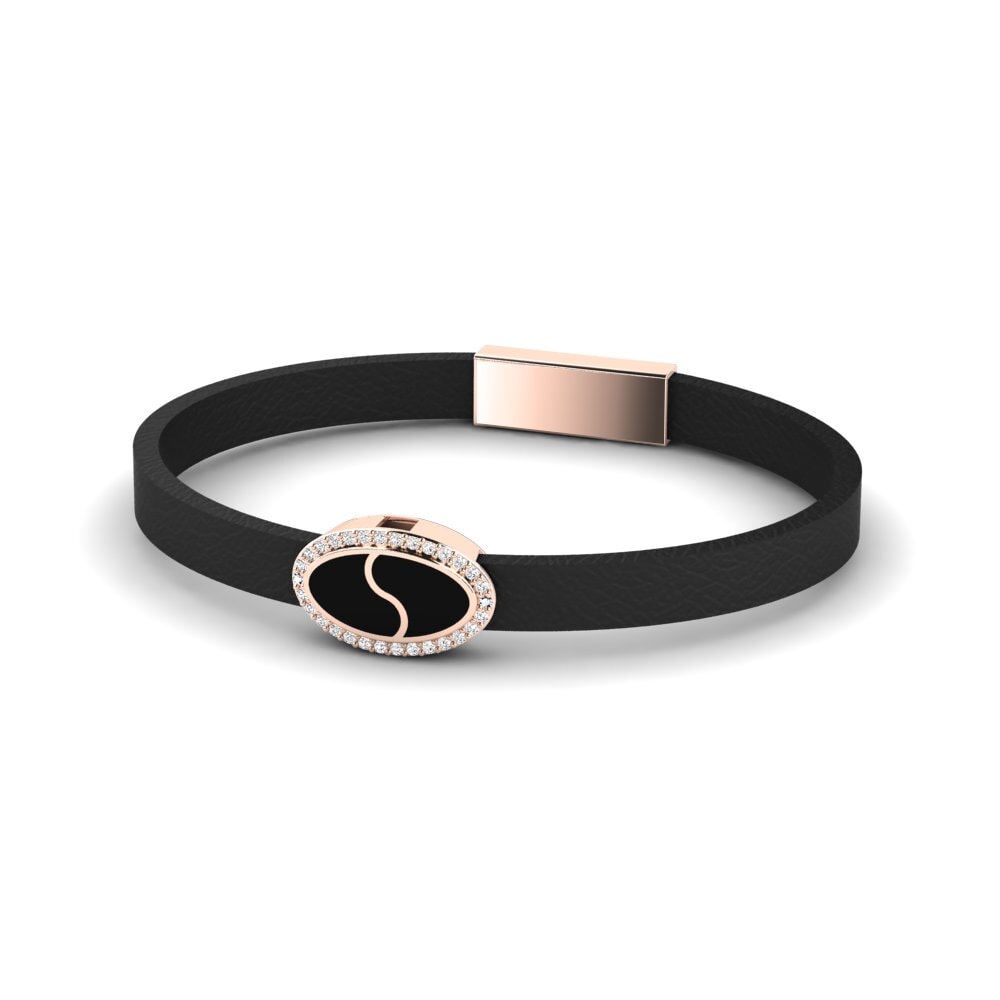 9K Rose Gold Moissanite Men's Bracelet Kevin
