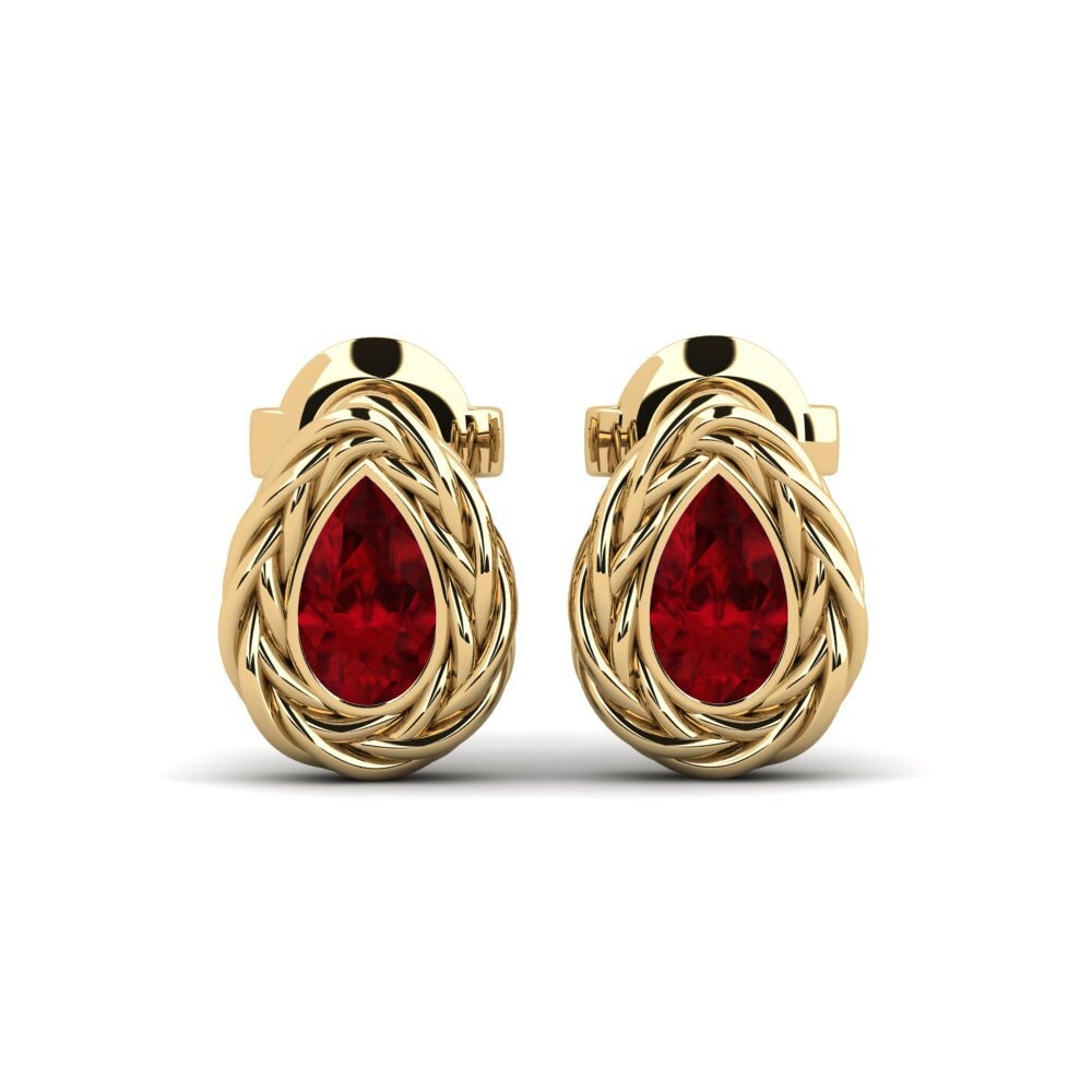 Poire Rubis Boucle d'oreille femme Kevingg