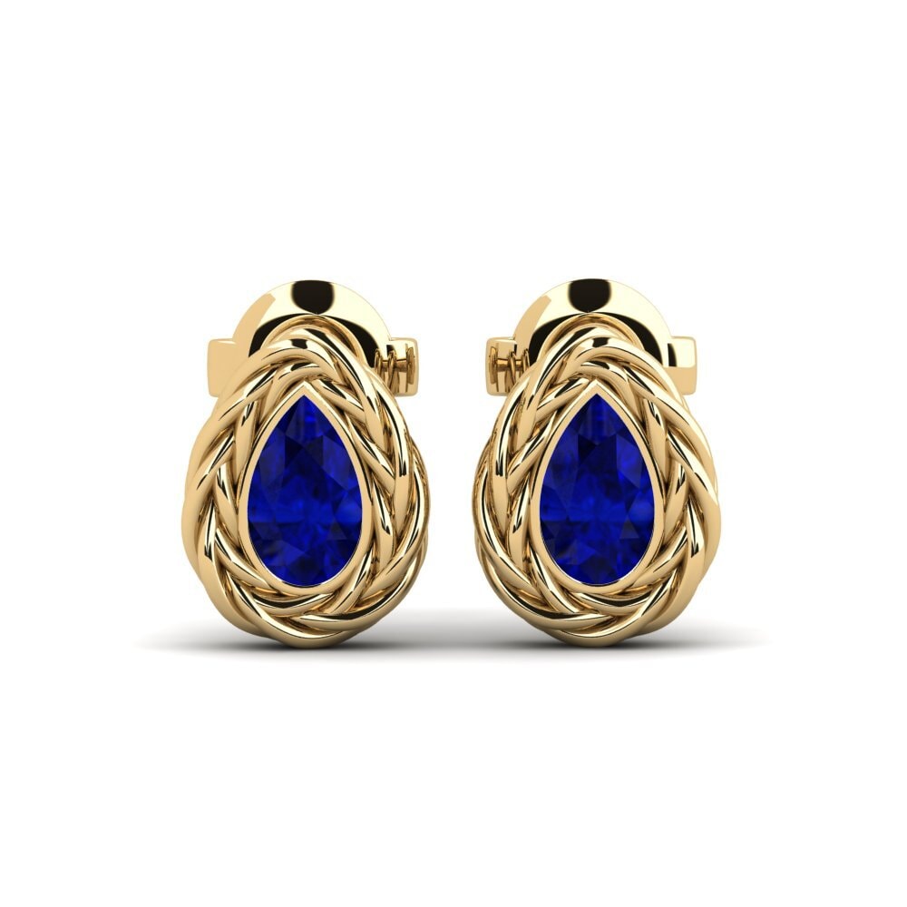 Poire Saphir Boucle d'oreille femme Kevingg