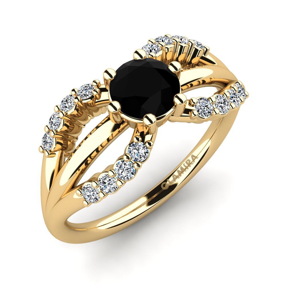 Black Diamond Engagement Ring Khousn