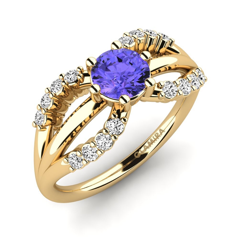 Tanzanita Anillo de compromiso Khousn