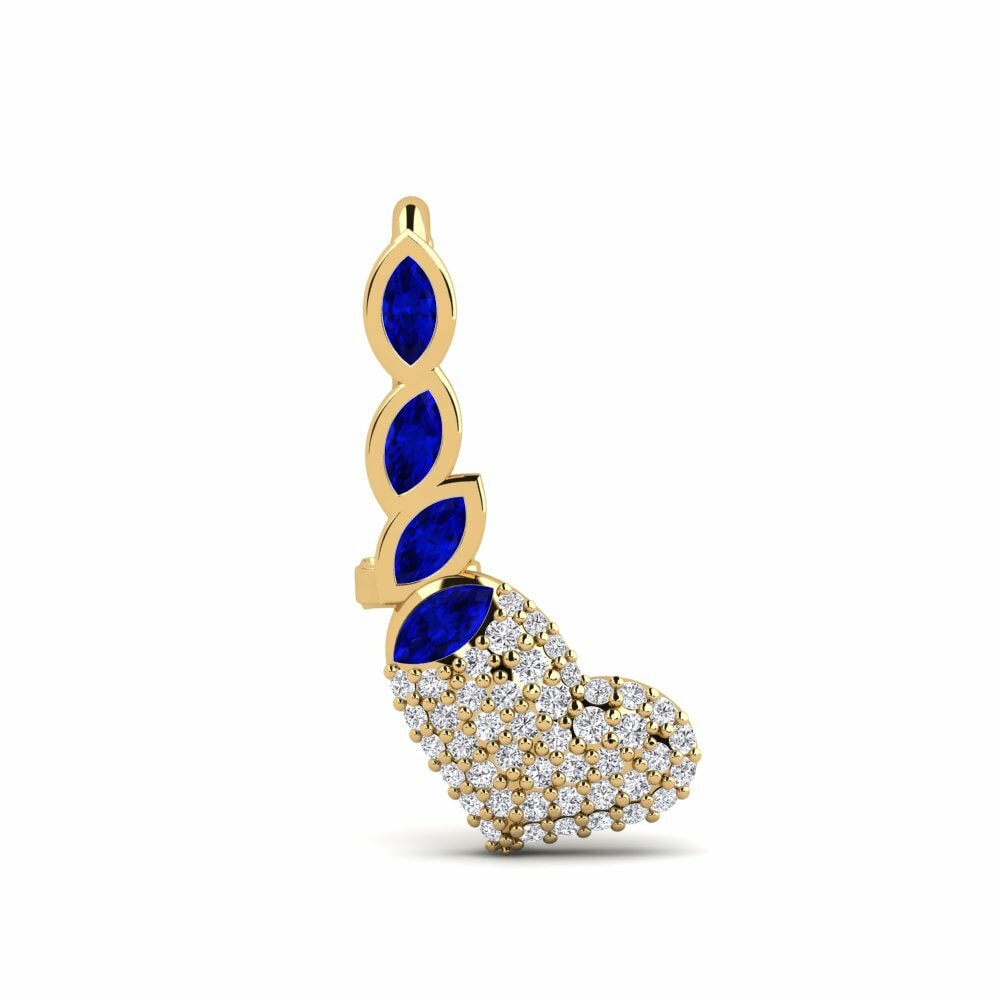 Saphir Boucle d'oreille femme Khusel