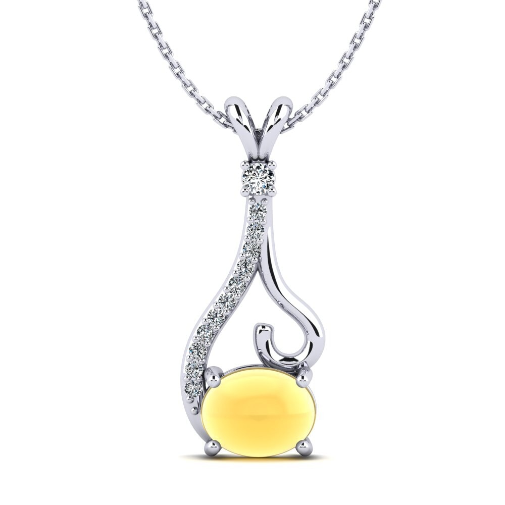 Cabochon Citrine Women's Pendant Kiauna