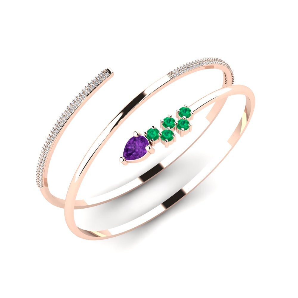 14k Rose Gold Amethyst SYLVIE Bangle Kiera