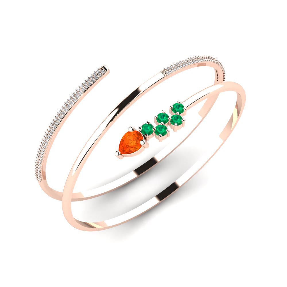 14k Rose Gold Fire-Opal SYLVIE Bangle Kiera