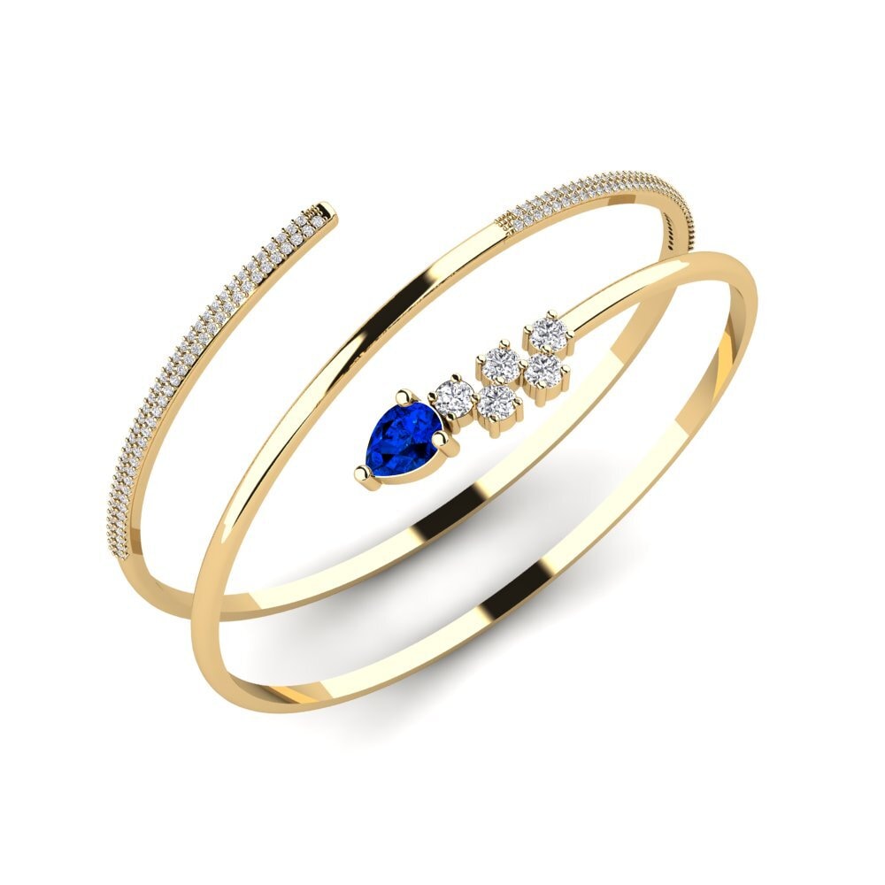 14k Oro Amarillo Safiro (Creado en Laboratorio) SYLVIE Brazalete Kiera