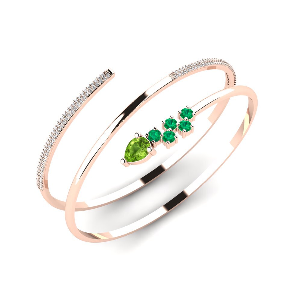 14k Rose Gold Peridot SYLVIE Bangle Kiera