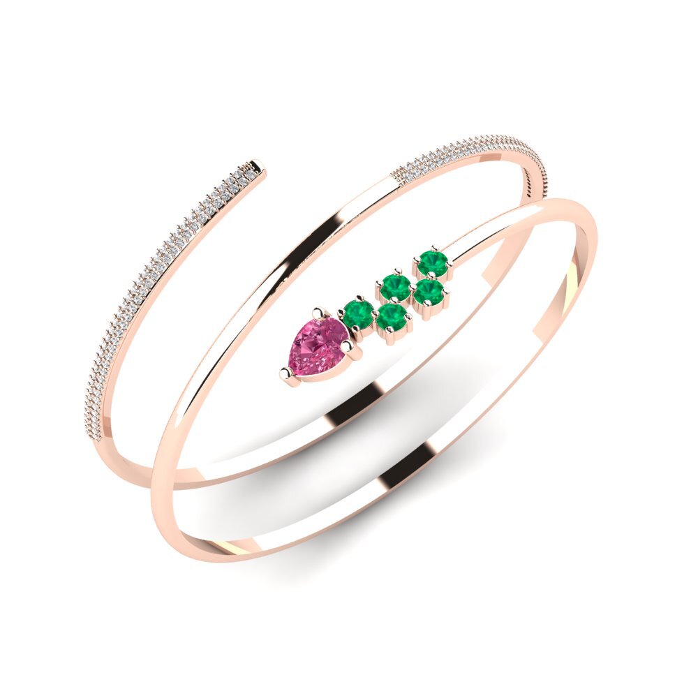 14k Rose Gold Pink Tourmaline SYLVIE Bangle Kiera