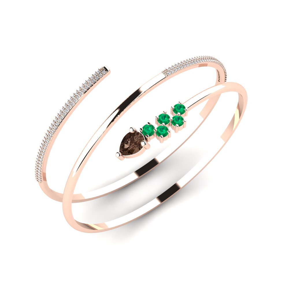 14k Rose Gold Smoky Quartz SYLVIE Bangle Kiera