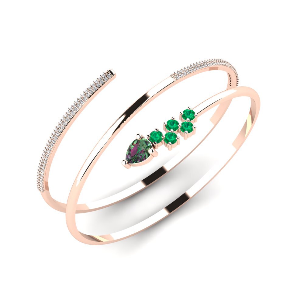 14k Rose Gold Mystic Topaz SYLVIE Bangle Kiera