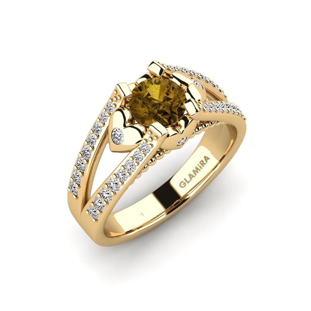 Brown Zircon Engagement Ring Kies