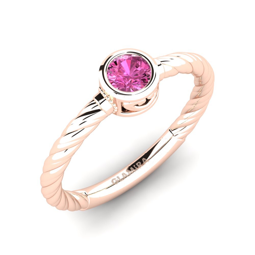 Rotgold 750 Rosa Topas Damenring Kilby