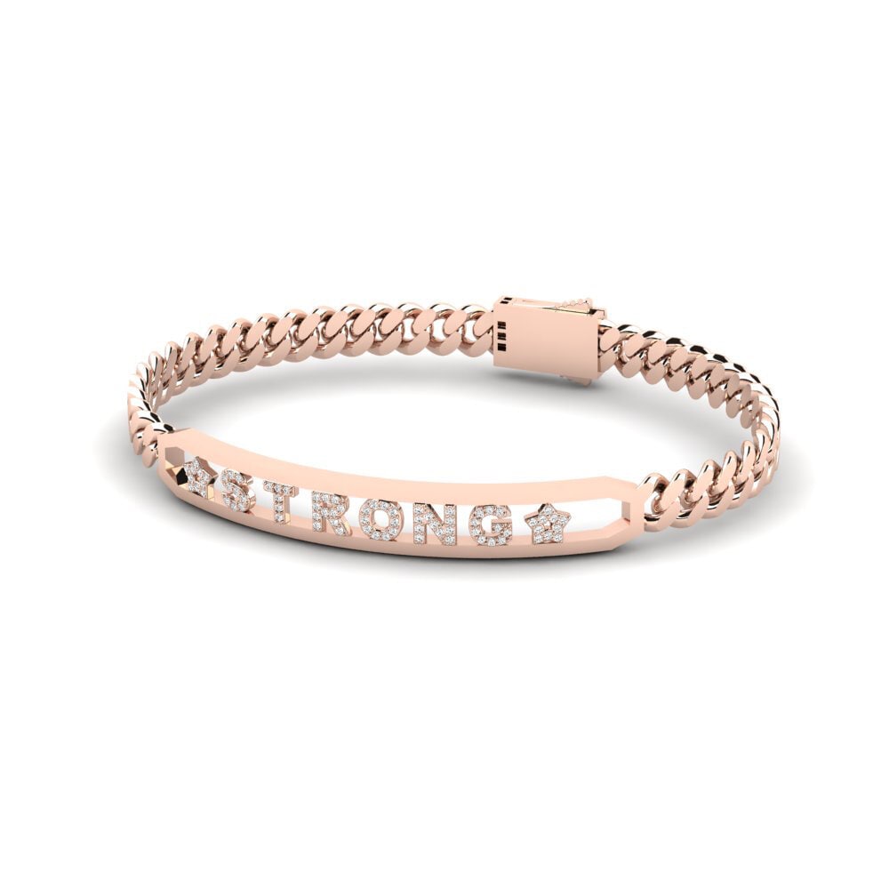 18k Oro Rosa Moissanita Pulsera para hombre Kinglake
