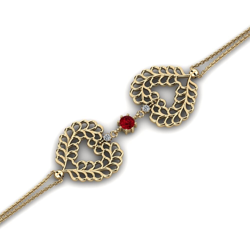 Zircone Rouge Bracelet pour femme Kioga