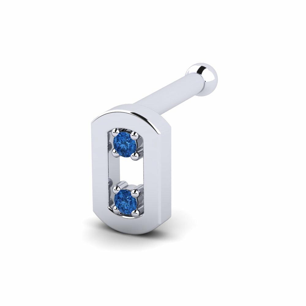 Donker Blauwe Zirkoon Neus Pin Kirstin