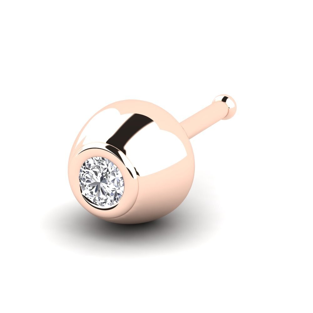 Achetez GLAMIRA Piercing Nez Kisan en Or rose 585 Diamant 0.025 Carats ...