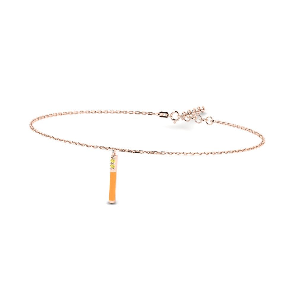 9ct Rose Gold Yellow Sapphire Women's Bracelet Kissamou