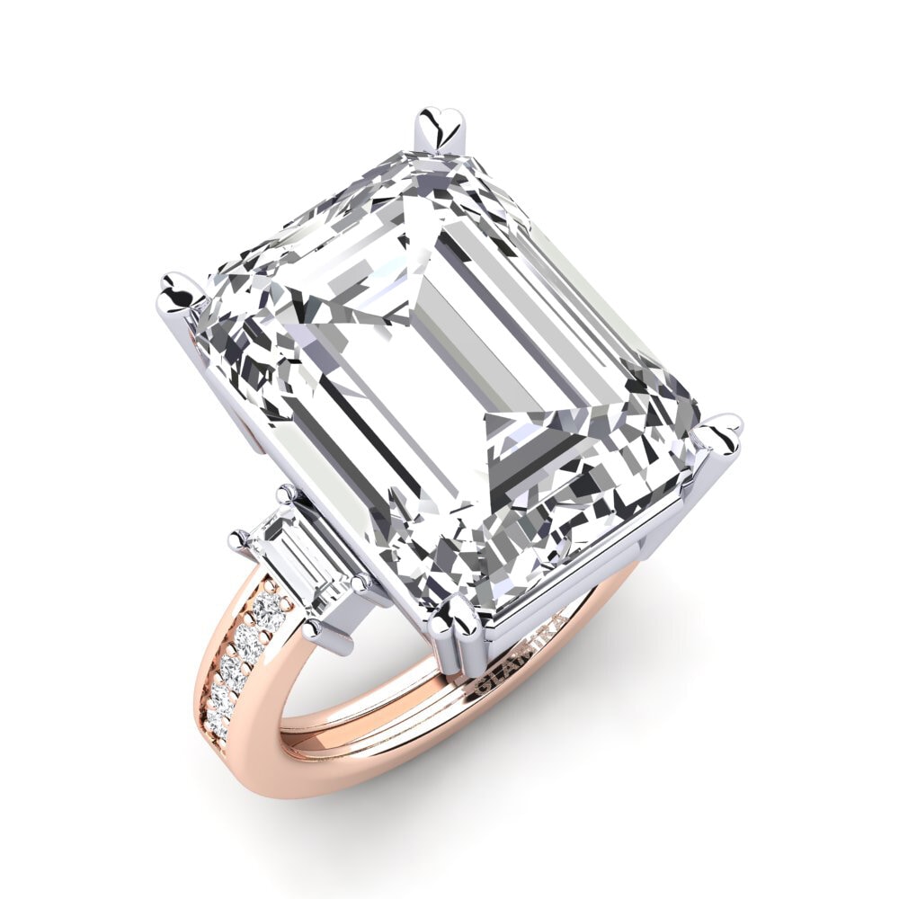18ct Rose & White Gold Ring Kitty