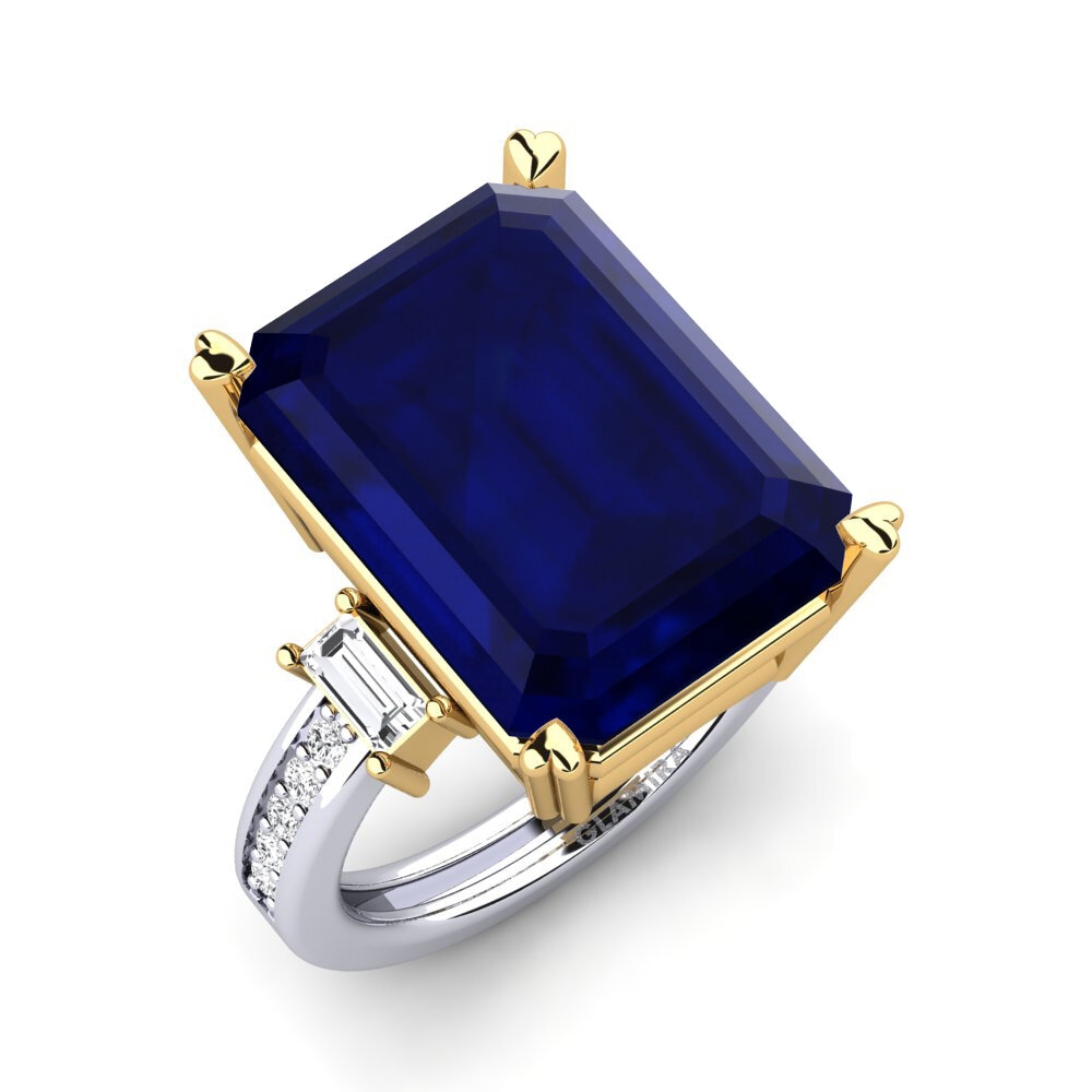 18ct White / Yellow Gold Sapphire Ring Kitty