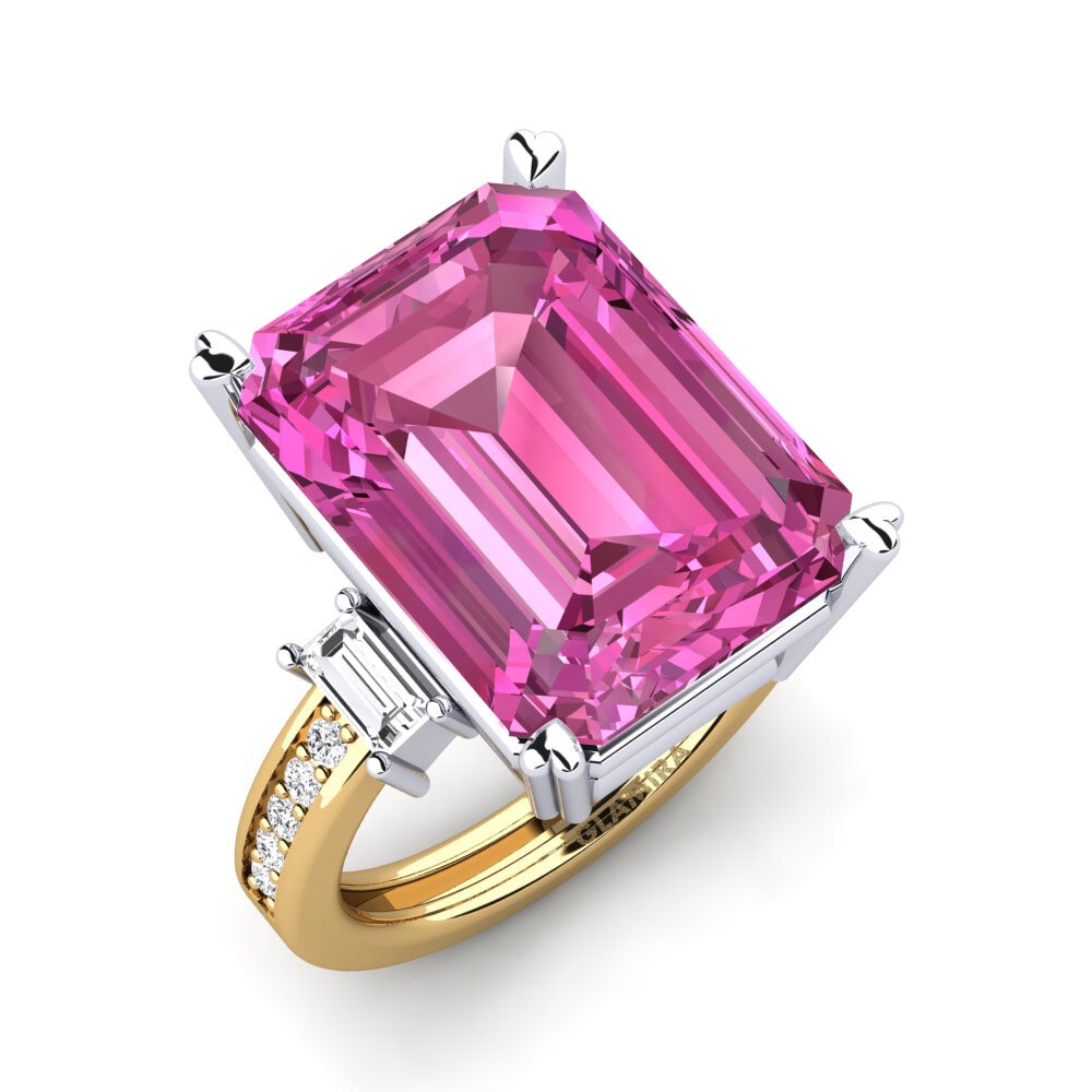 14ct Yellow / White Gold Ring Kitty