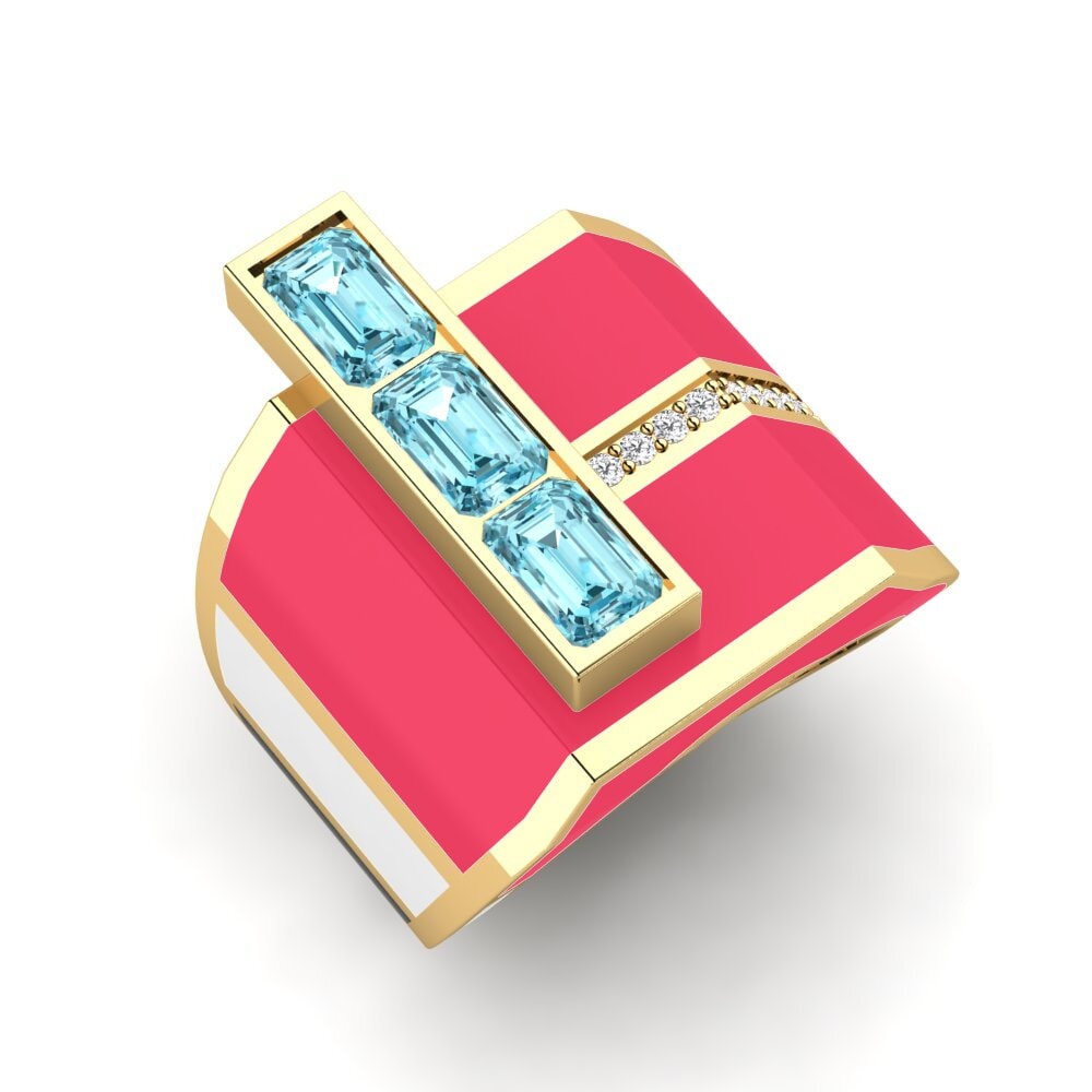 Blue Zircon Ring Kjerlighet