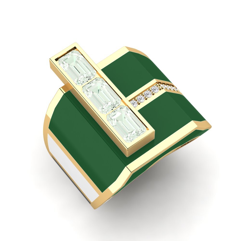 Green Amethyst Ring Kjerlighet