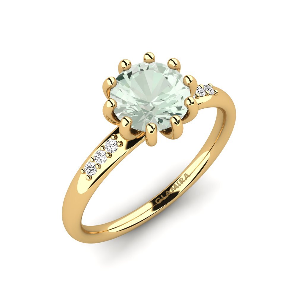 Green Amethyst Engagement Ring Klaritza