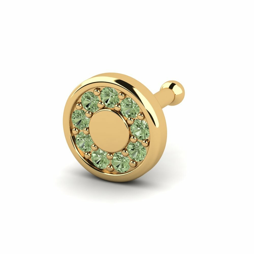 Groene Diamant Neus Pin Klein