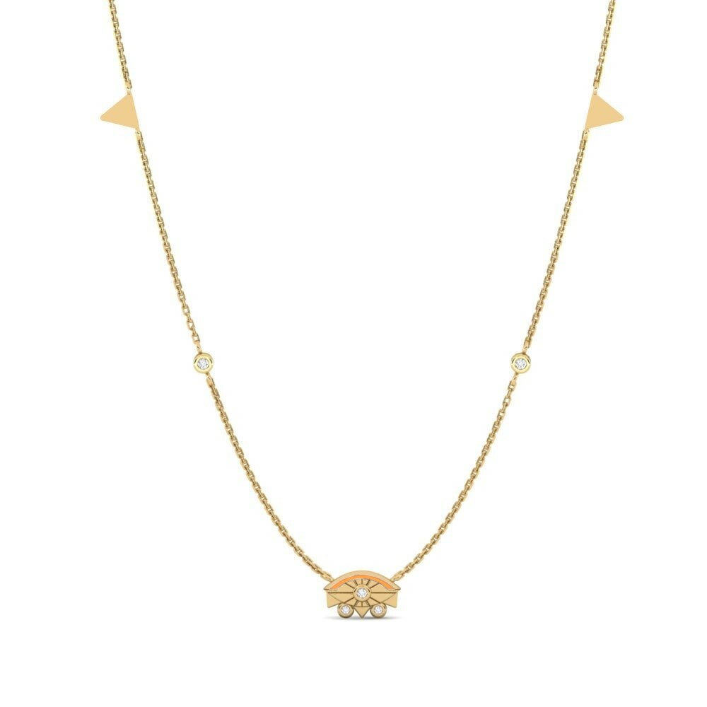 14k Oro Amarillo Collar de Mujer Kleres