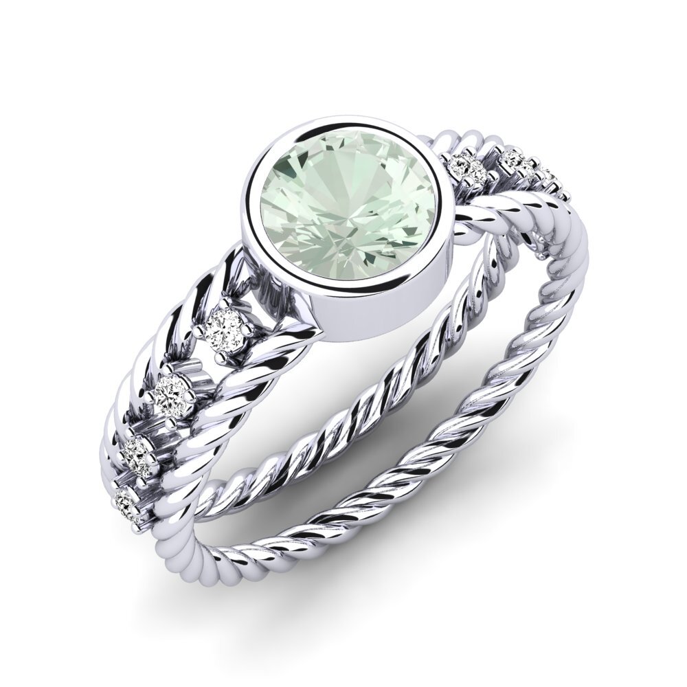 Grüner Amethyst Ring Kleven