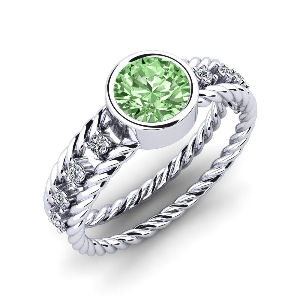 Grüner Diamant Ring Kleven