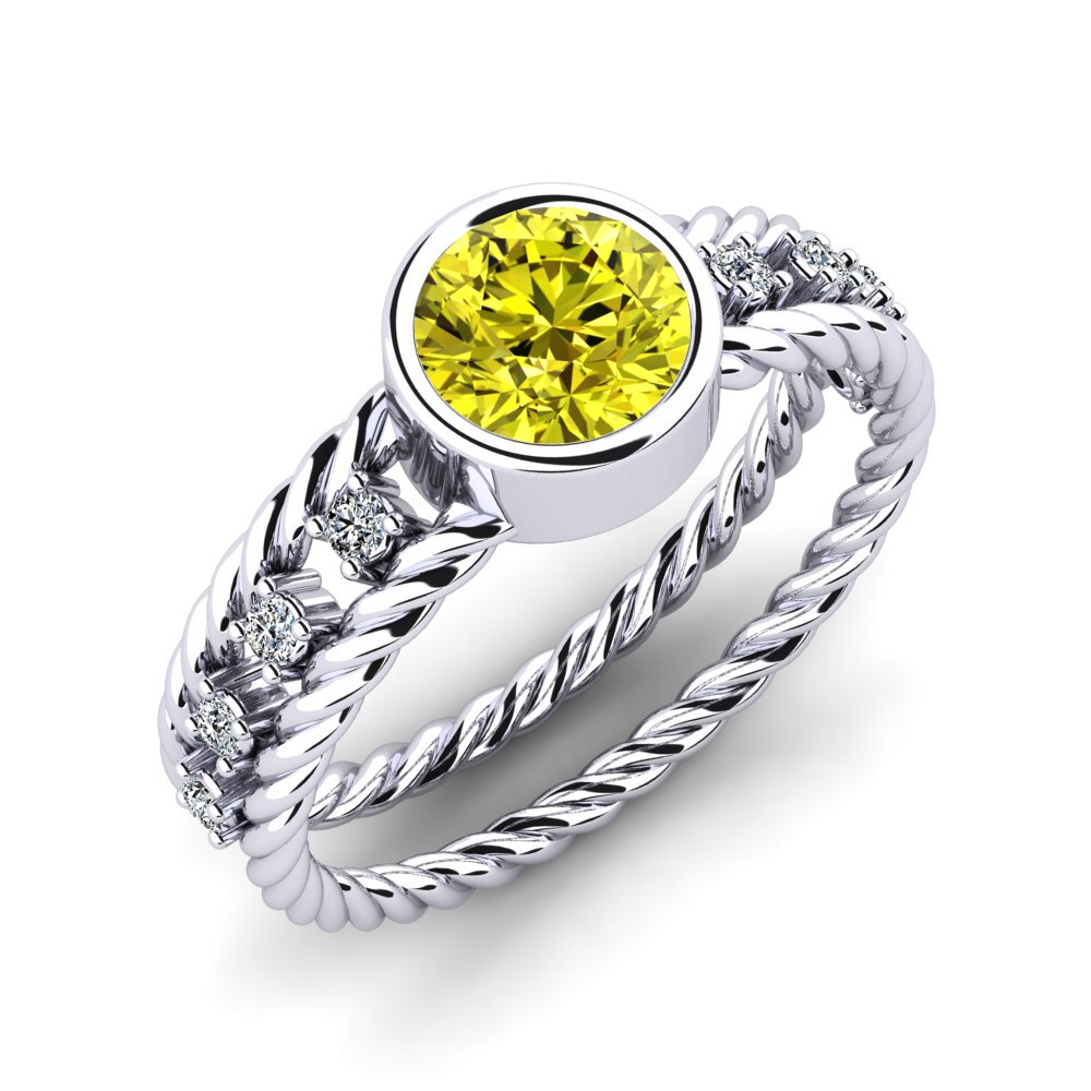 Gelber Diamant Ring Kleven