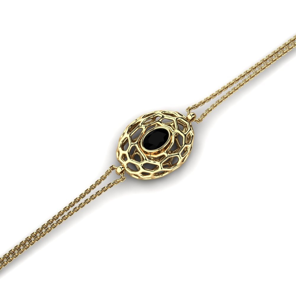 Oval Black Diamond Women's Bracelet Klippel