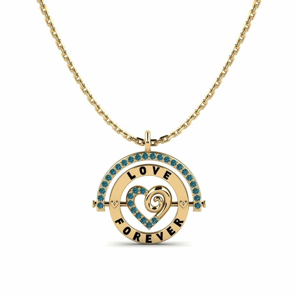 Blauwe Diamant Dames Hanger Klucz