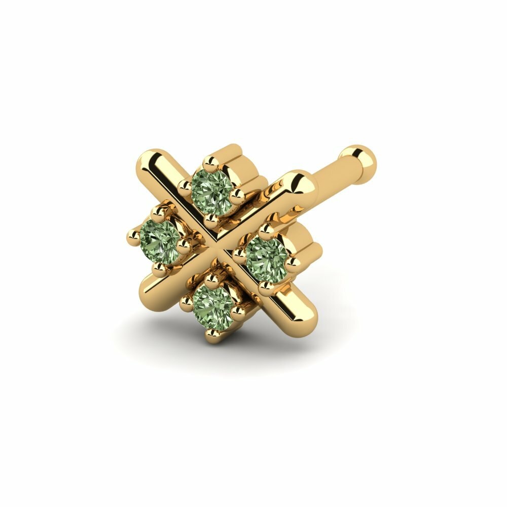 Groene Diamant Neus Pin Knacker