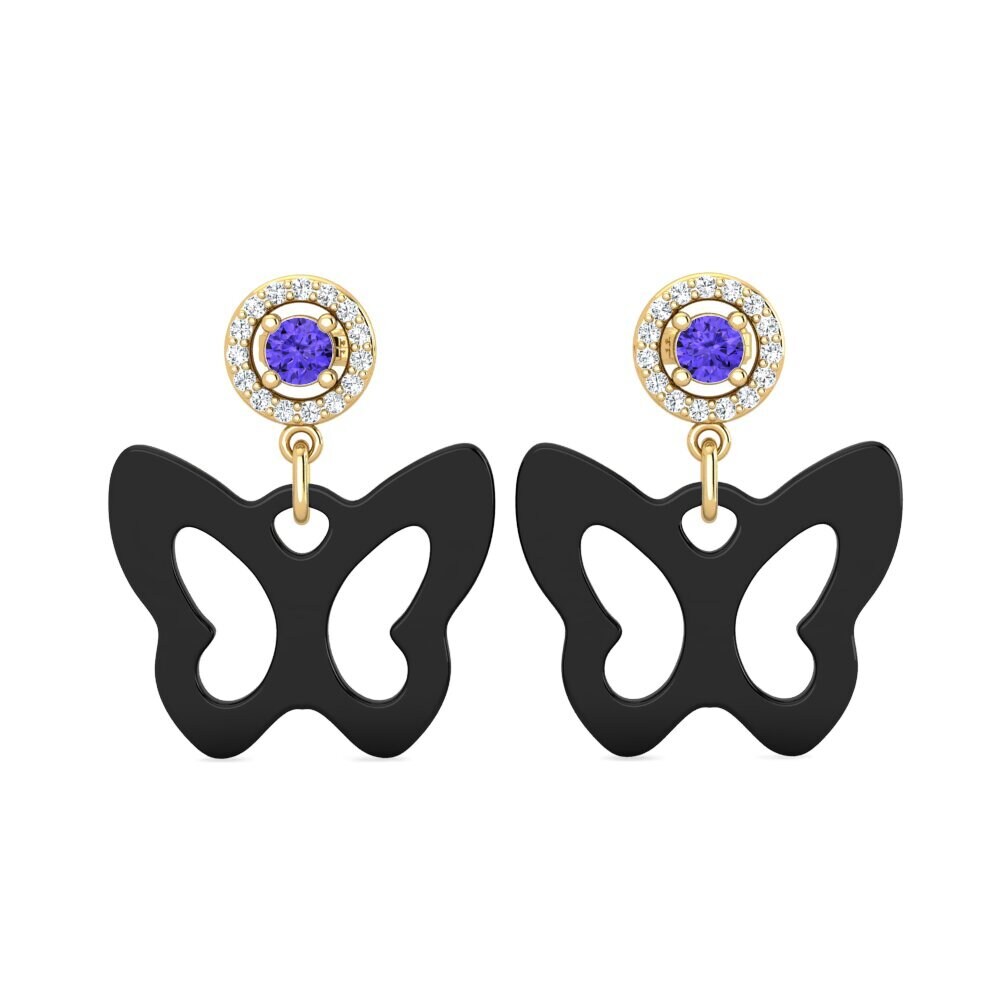 Round Tanzanite Women's Earring Knapper