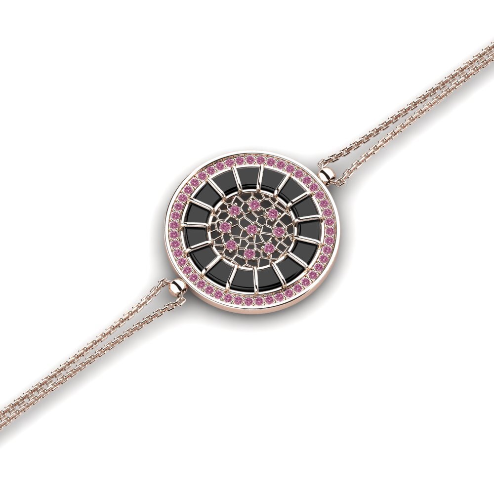 14K Rose Gold Rhodolite Garnet Bracelet Knauer